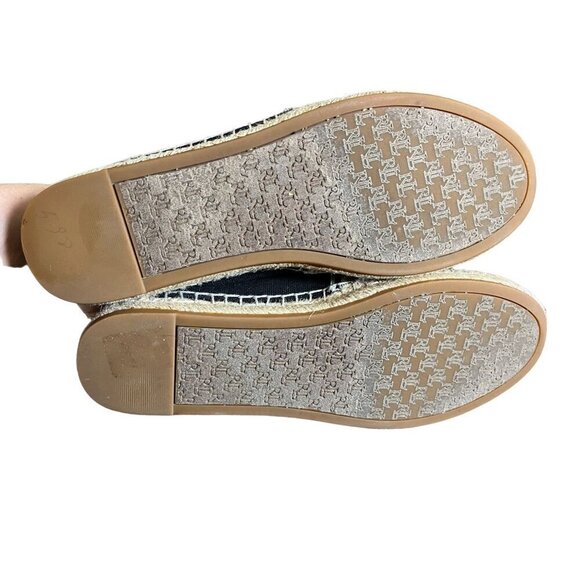 Lauren Ralph Lauren Shoe Women 8.5 Black Canvas Caylee Slip On Espadrille Preppy - Picture 6 of 10